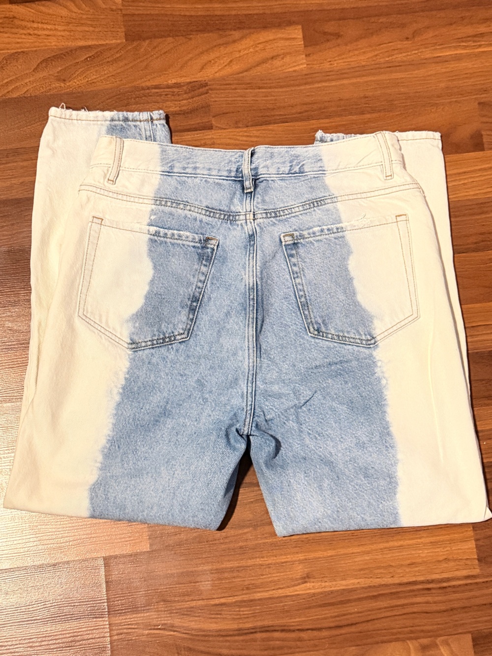 PacSun Two-Tone Bleached Blue and White Jeans